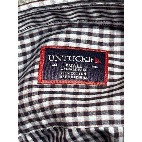 UNTUCKit Agnello WF Shirt Mens S Multicolor Plaid Long Sleeve Button Up New - Picture 8 of 10